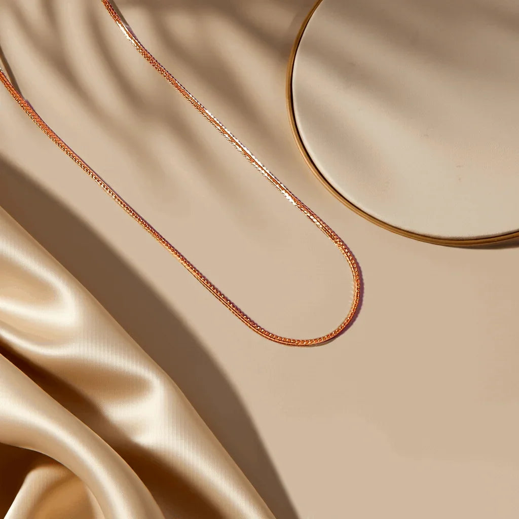 Gold-Tone Flat Snake Chain
