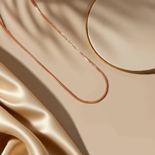 Gold-Tone Flat Snake Chain